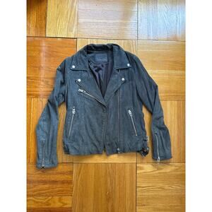 Blanknyc Suede Moto Jacket gray